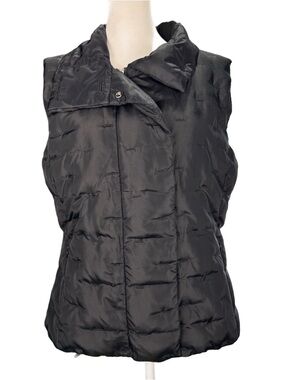 Talbots Black Quilted Puffer Vest